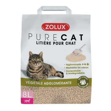 Zolux Purecat Clumping Plantbased Litter 8L (2 Packs)